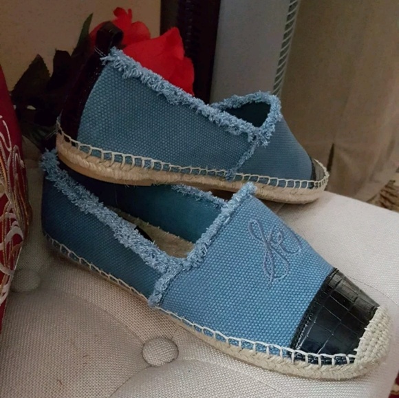 Sam Edelman Shoes - SAM EDELMAN WOMEN DENIM LEATHER TOES SLIP ON